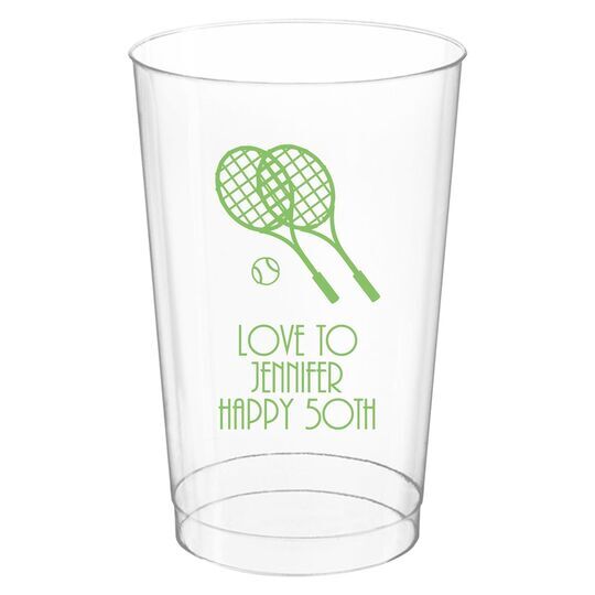 Doubles Tennis Clear Plastic Cups